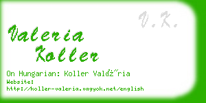 valeria koller business card